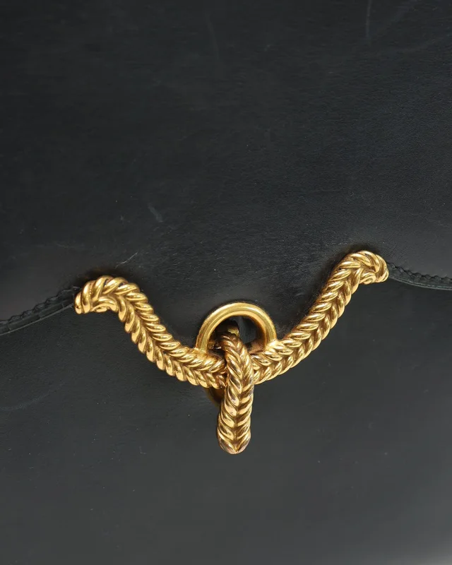 Hermès Box Sac Vasco Top Handle Bag in Box leather from A Retro Tale, photo 6 of 15