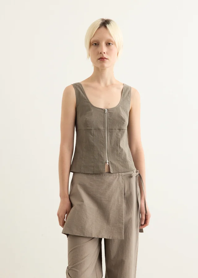 Incu Collection Anchor Zip Up Top in Beige from Incu, photo 1 of 1