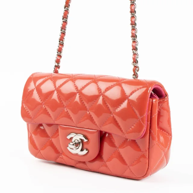 Chanel Red Patent Extra Mini Classic Flap Bag in Red Patent leather from Labellov, photo 3 of 9