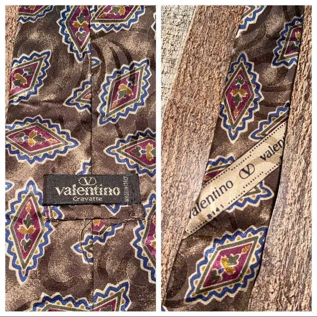 Valentino Garavani Tie Necktie Cravatte Made In Italy Brown in brown|red from Poshmark