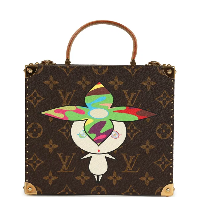 Louis Vuitton Vintage x Takashi Murakami Flower Head Jewelry Trunk Brown Multi Monogram Brass Hardware in Brown Coated canvas from Madison Avenue Couture