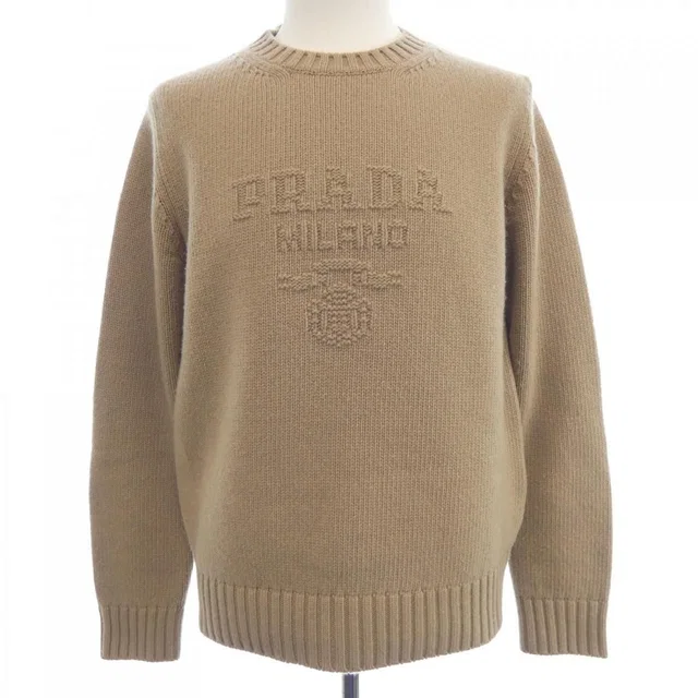 Prada Wool Cashmere Crew Neck Sweater Knit in Cashmere from The Reluxe