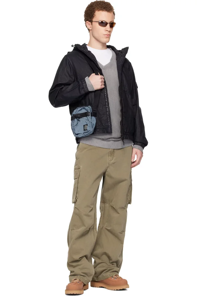 Stone Island Blue 9200015 Coated Nylon Metal ECONYL Bag, photo 4 of 4 from SSENSE