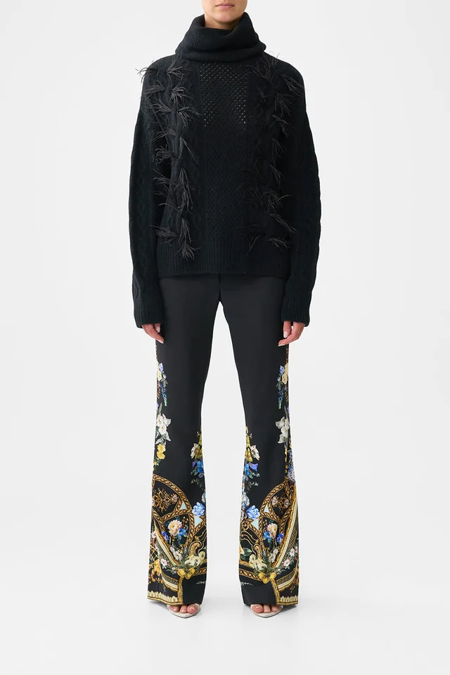 Camilla eBoutique ROLL NECK JUMPER- BLACK OTTOMAN ELEGANCE from CAMILLA, photo 1 of 1