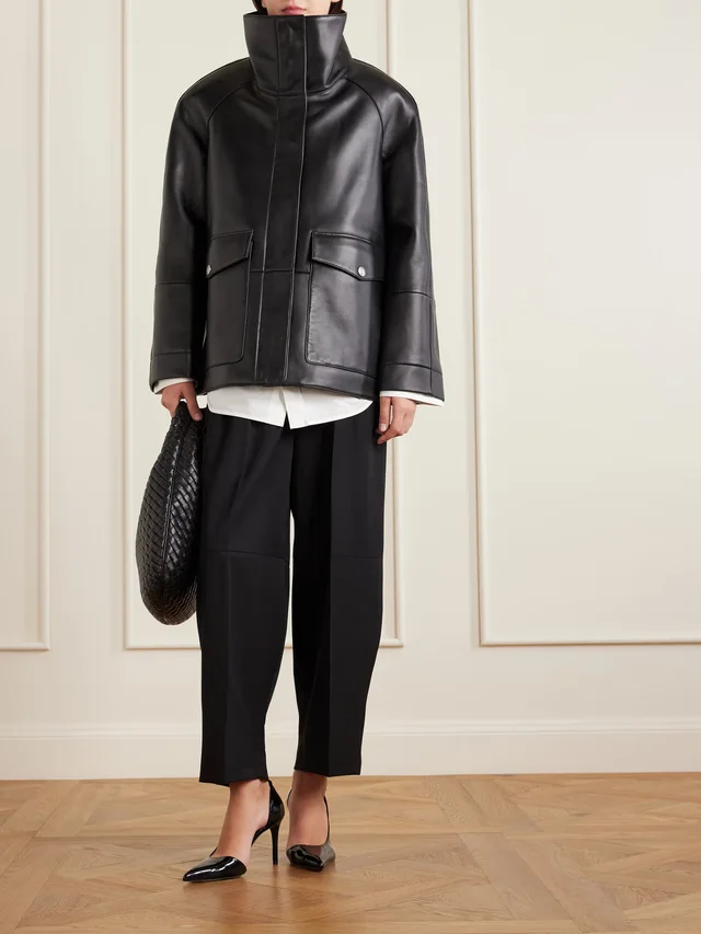 ALTUZARRA Dash pleated wool barrel-leg pants in Black, photo 2 of 2 from NET-A-PORTER (Canada)