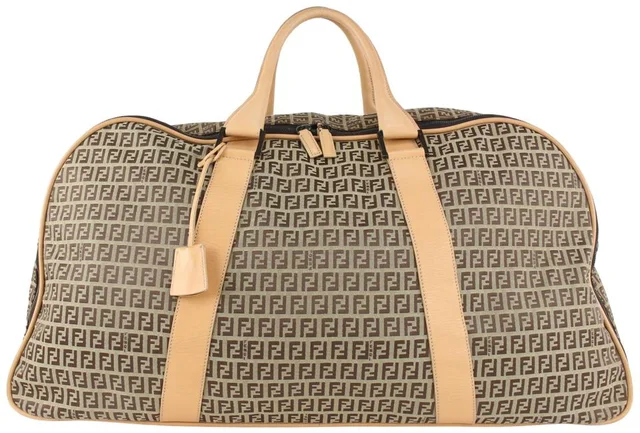 Fendi XL Brown Monogram FF Zucca Duffle Bag in Brown Canvas from Bagriculture