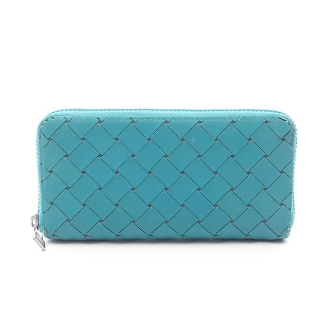 Bottega Veneta Intrecciato Rubber Long Zip Wallet in Woven leather from LuxUness