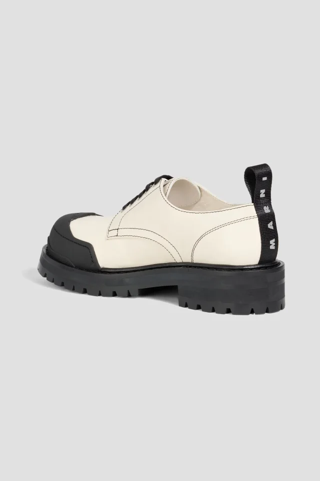 Marni Dada Army Rubber-Trimmed Leather Brogues, photo 3 of 4 from THE OUTNET