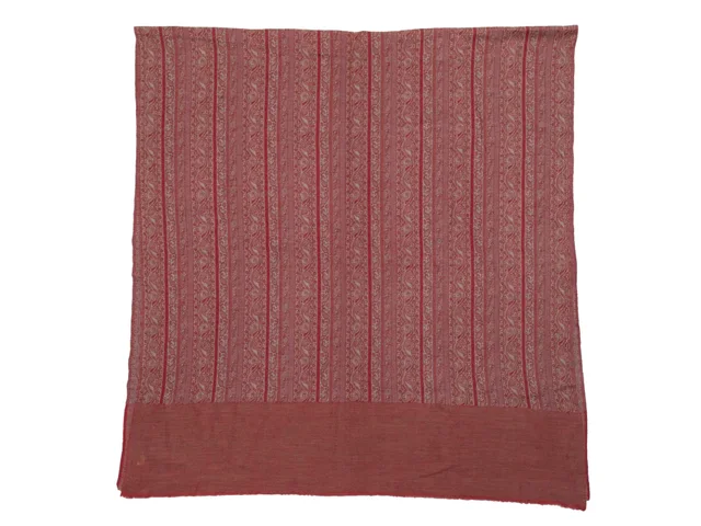 Burgundy Loro Piana Large Paisley Cashmere Scarf in Burgundy Cashmere from Designer Revival