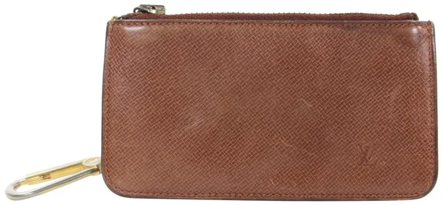 Louis Vuitton Brown Taiga Leather Key Pouch in Brown Leather from Bagriculture