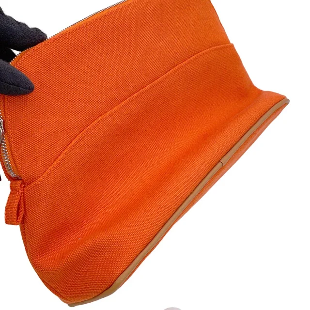 Hermès BolidePouch Orange・Feu Cotton100% Size MM in Orange from GALLERY RARE, photo 5 of 9