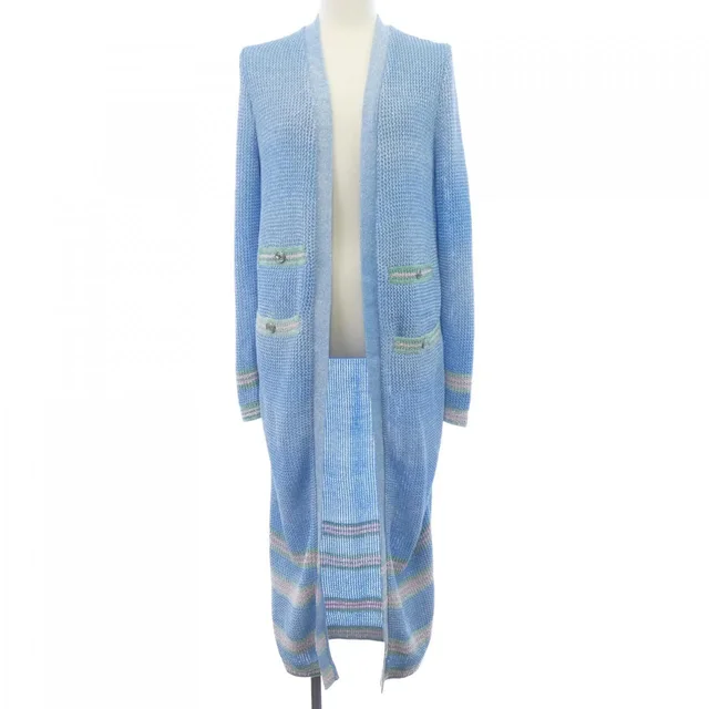 Chanel Long Cardigan Blue in Blue from The Reluxe