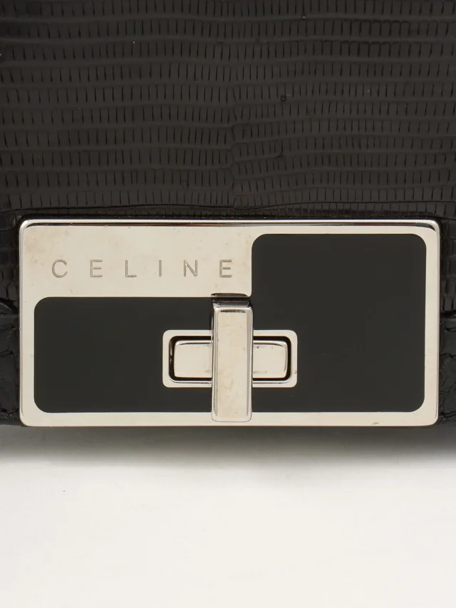 Celine Lizard emboss 2-way bag, black from VINTAGE QOO TOKYO, photo 8 of 14