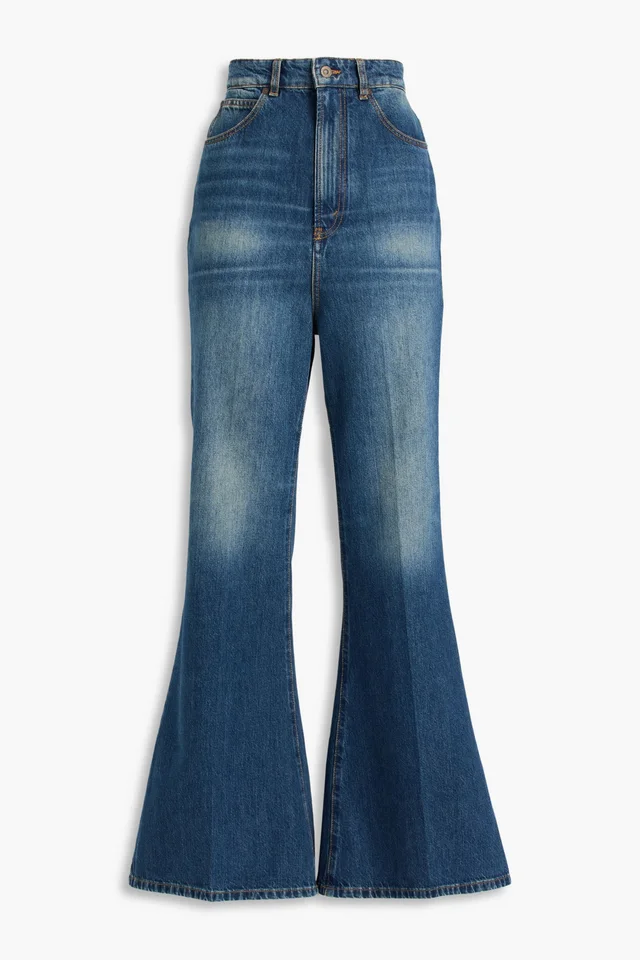Victoria Beckham Faded High-Rise Flared Jeans in Blue from THE OUTNET, photo 1 of 1