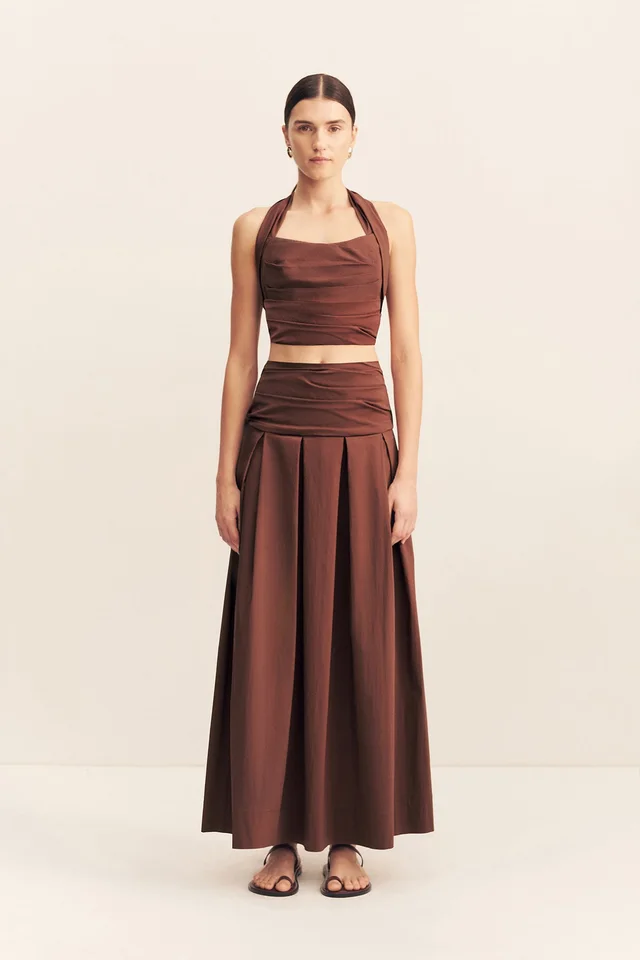 Shona Joy CAMPBELL HALTER NECK TOP - ESPRESSO from Shona Joy, photo 1 of 1