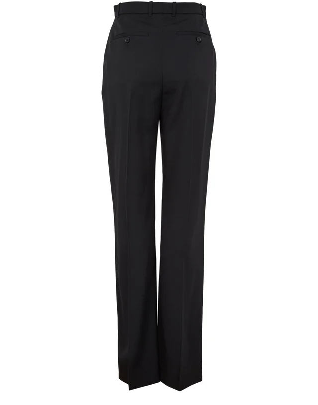 MCQUEEN Straight pants in Black 100% wool, photo 3 of 6 from 24S (US)