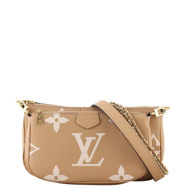 Louis Vuitton Multi Pochette Accessoires Monogram Empreinte Giant Bicolour in Leather from Luxe.It.Fwd