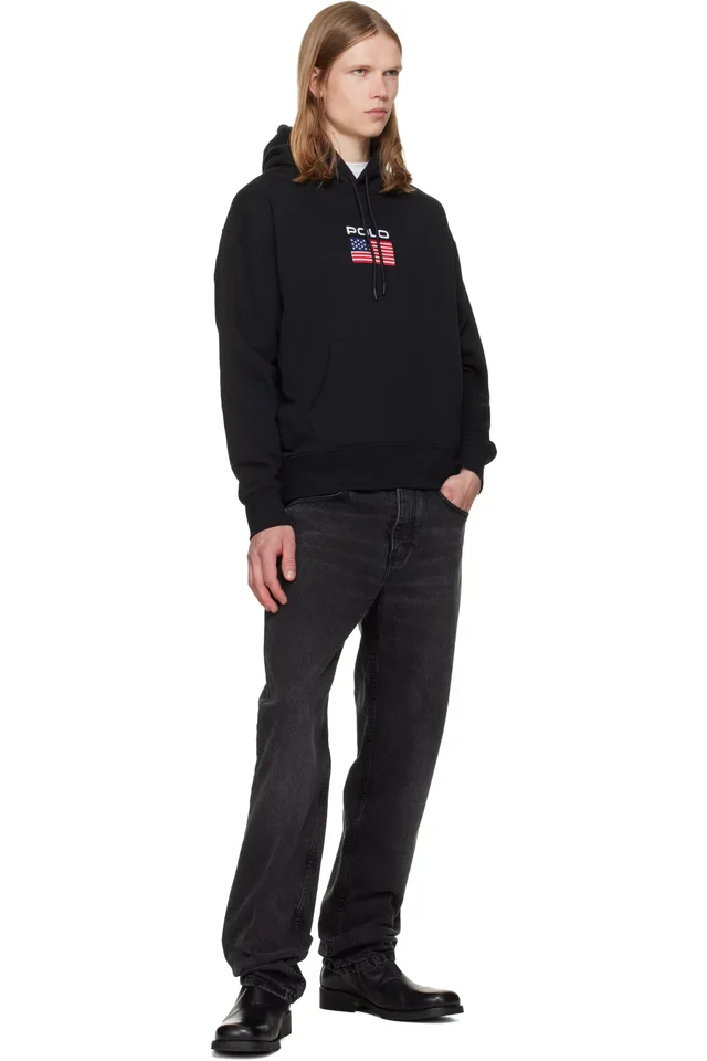 Polo Ralph Lauren Black Embroidered Logo Hoodie, photo 4 of 4 from SSENSE