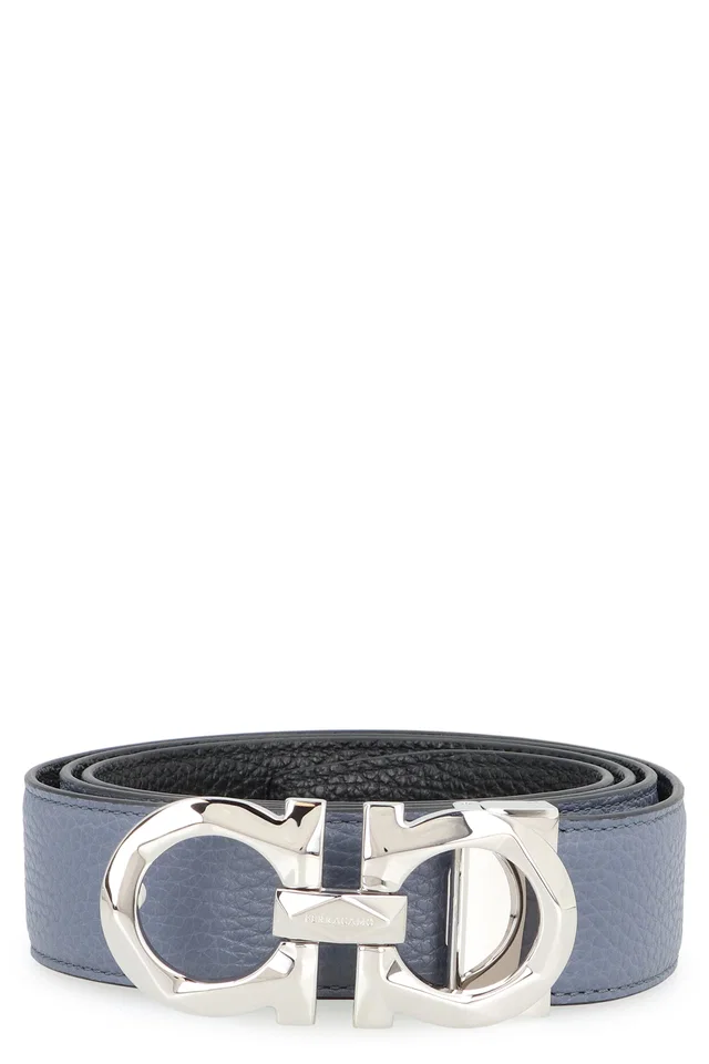 Ferragamo Gancini Belt — Purple Calf Leather in Purple Calfskin from HEWI