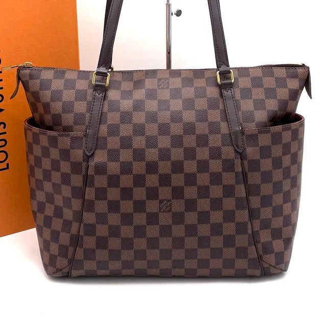 Louis Vuitton Damier Ebene Totally MM Tote Bag Brown in Brown Canvas from The Reluxe