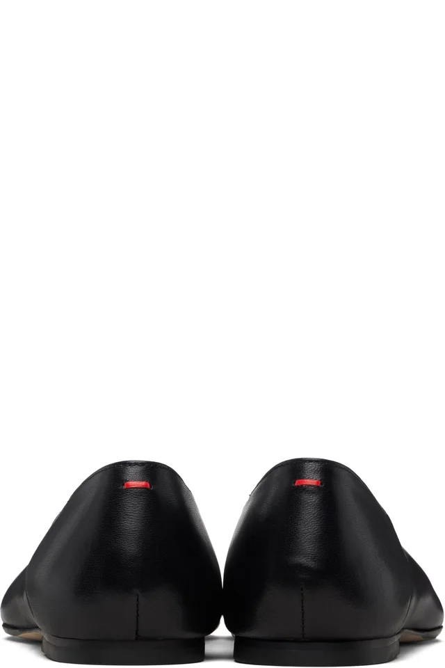 Aeyde Black Moa Pointed-Toe Flats, photo 2 of 5 from SSENSE