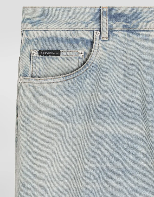 Dolce & Gabbana Logo Plaque Straight Leg Jeans, photo 4 of 4 from SENSER