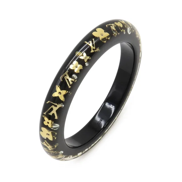 Louis Vuitton Bracelet Ankle John Bangle Rhinestone Clear Dark Brown in Brown Resin from The Reluxe