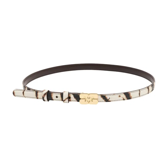 GANNI Kat Belt — Ivory Synthetic in White Leather from HEWI