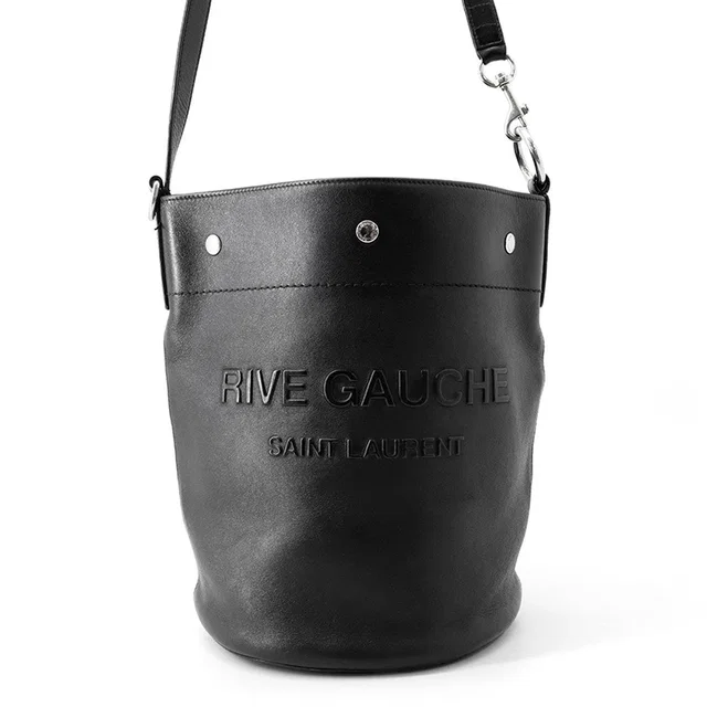 Saint Laurent Rive Gauche Bucket Bag Black683559 Leather in Leather from GALLERY RARE