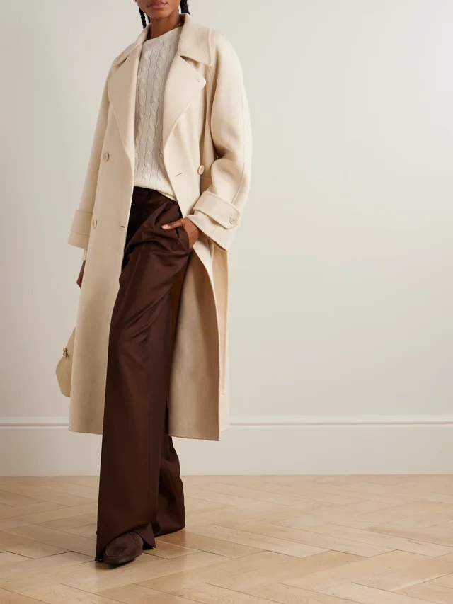 JOSEPH Navarre belted wool coat in White, photo 2 of 2 from NET-A-PORTER (Canada)