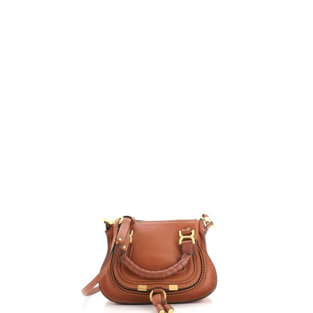 Chloé Marcie Satchel Leather Baby in red|brown Leather from Rebag