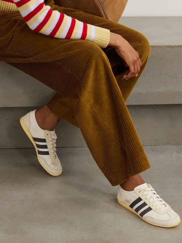 ADIDAS ORIGINALS Japan Decon W perforated suede-trimmed leather sneakers in Beige, photo 2 of 2 from NET-A-PORTER (Canada)