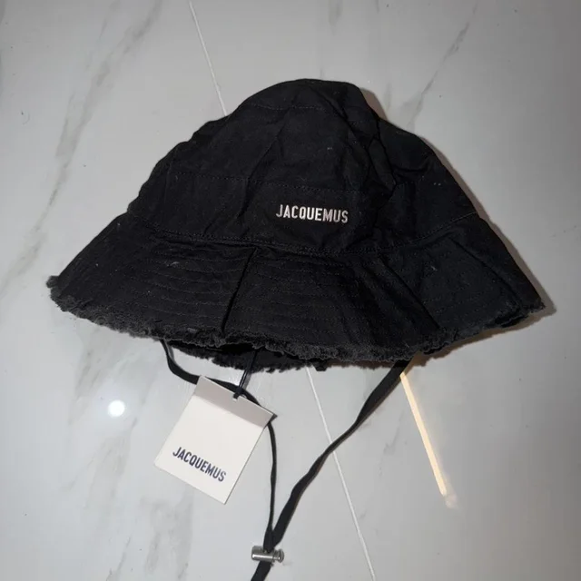 Jacquemus Women's Bucket hats - Black in black from Depop, photo 1 of 1