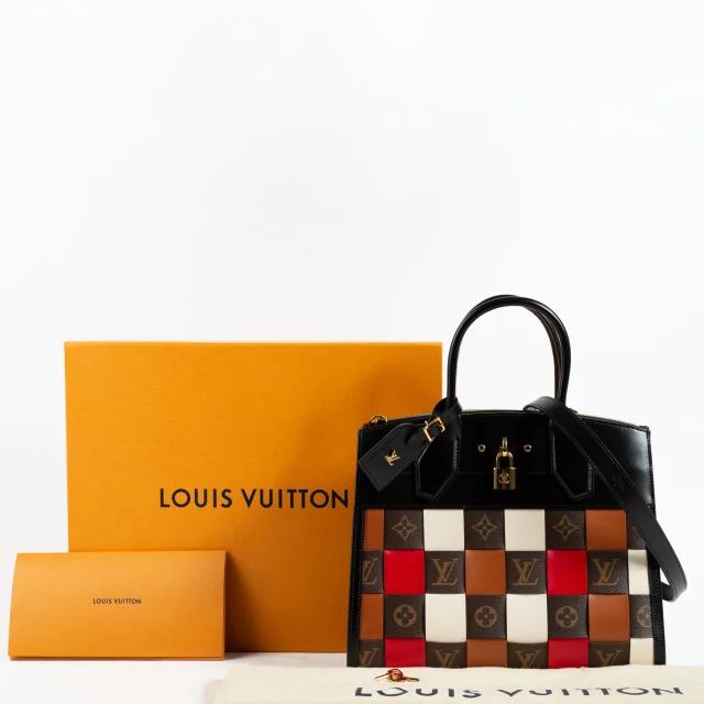 Louis Vuitton Damier Tressage City Steamer MM Bag in Woven leather from Labellov, photo 2 of 9