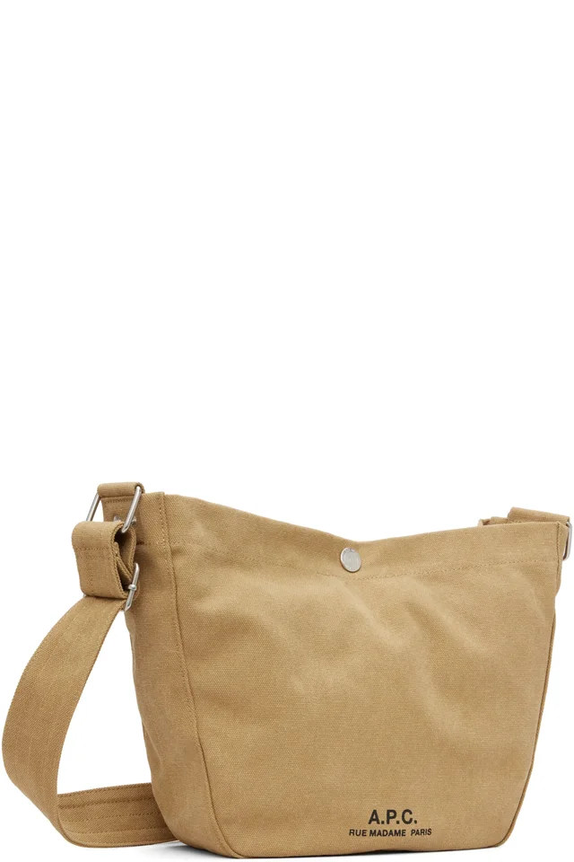 A.P.C. Khaki Journal Small Satchel, photo 2 of 3 from SSENSE