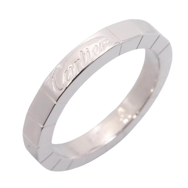 Cartier Lanieres Au750 White Gold Ring Size 7.5 in White from LuxUness