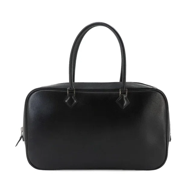 Hermès Plume Elan 28 Hand Bag Box calf Black Purse in Black Box leather from Luxury Promise