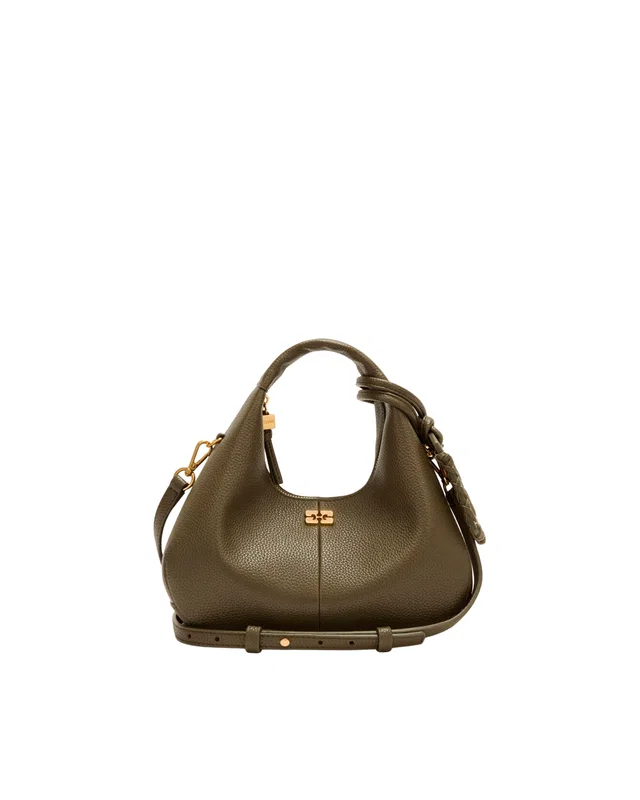 GANNI Eco-Leather Hobo Bag — Green Polyurethane in Green Leather from HEWI