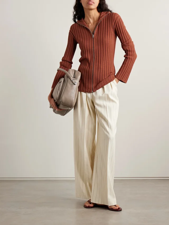 ACNE STUDIOS Hooded ribbed cotton cardigan, photo 2 of 2 from NET-A-PORTER (Canada)