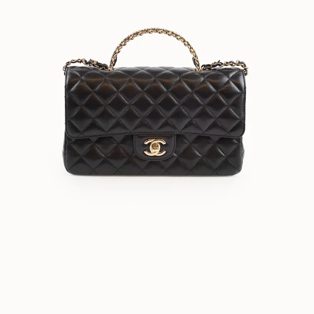 Chanel Small Crystal Top Handle Flap in Lambskin from The Purse Affair