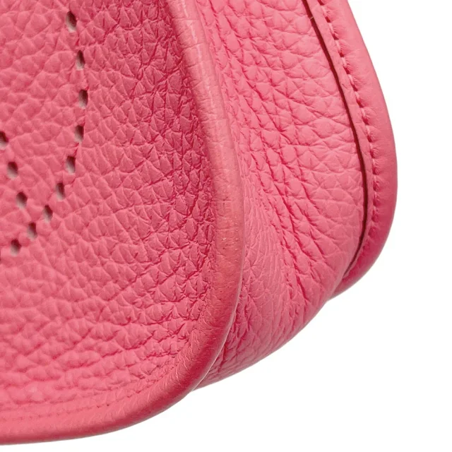 Hermès Evelyne Amazon Long Rose Azalee/Rouge Pivoine Taurillon Clemence Size TPM in Red Clemence leather from GALLERY RARE, photo 9 of 17