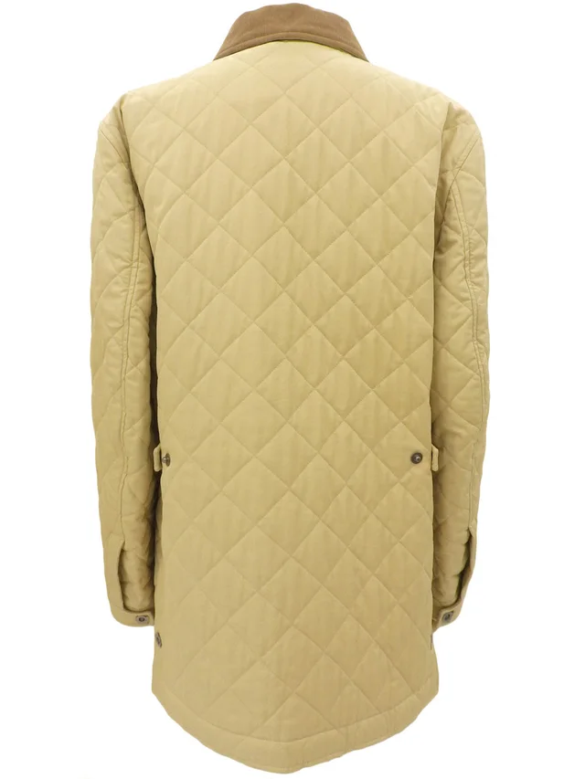 Ferragamo Quilted Gancini Button Coat Beige in Beige from VINTAGE QOO TOKYO, photo 2 of 2