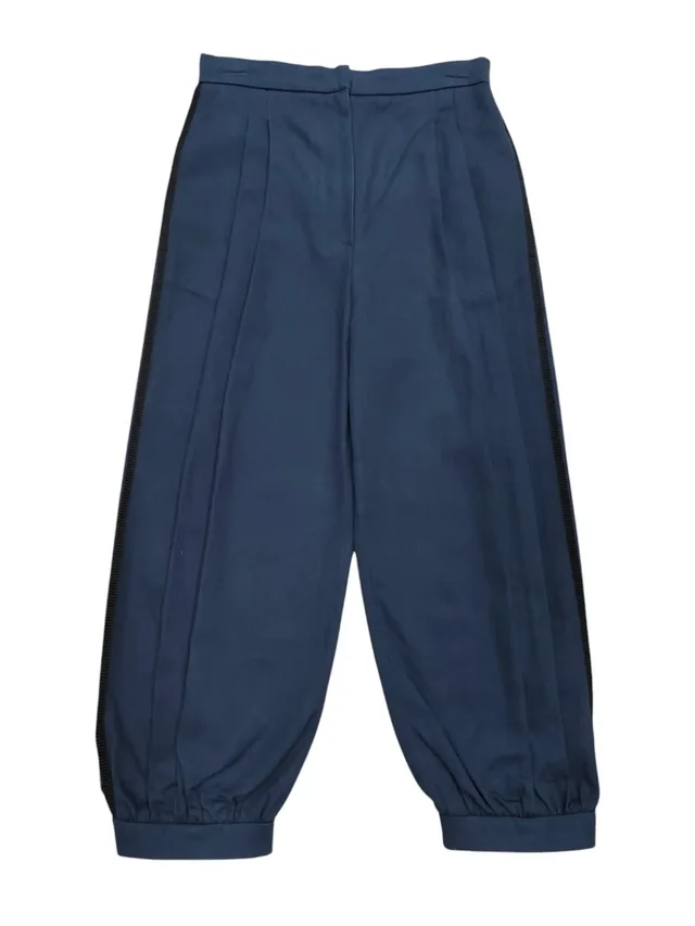 Fendi Tailored Cuff Ankle Balloon Cropped Pleated Trousers in blue from Grailed