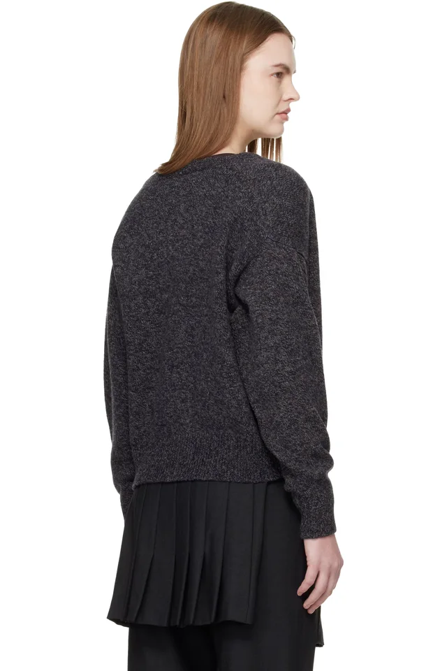 &Daughter Gray Ada Crewneck Cardigan, photo 3 of 4 from SSENSE