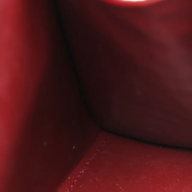 Balenciaga Shiny Calfskin Crocodile Embossed Hourglass Top Handle Bag XS Dark Red in Red Calfskin from FASHIONPHILE, photo 12 of 12