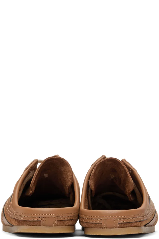 Dries Van Noten Tan Suede Sneaker Mule Loafers, photo 2 of 5 from SSENSE