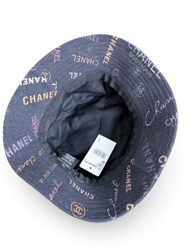 Chanel Black Denim Mood Cloche Bucket Hat in Black Denim from Season 2 Consign, photo 3 of 3