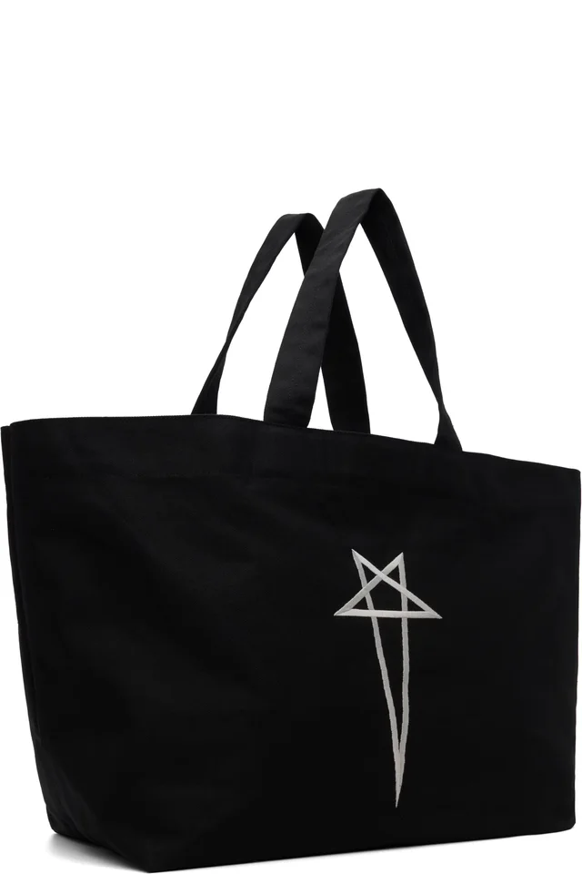 Rick Owens Black Temple Beach Tote, photo 2 of 4 from SSENSE