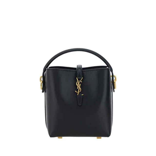 Saint Laurent Black Calf Leather Bos Taurus Shoulder Bag in Black Calfskin from HEWI