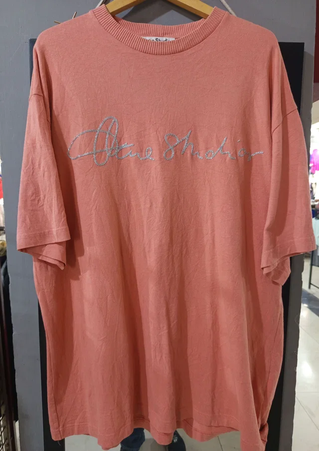 Acne Studios Script Logo T Shirt in orange from Grailed